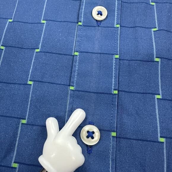 Robert Graham Shirt Mens 2XLT Geometric Pattern Designer Contrasting Trims - Picture 13 of 16